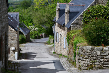 Locronan; France - may 16 2021 : picturesque old village