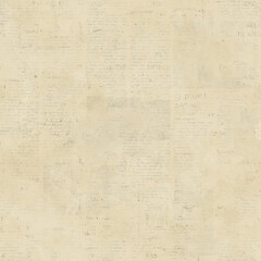 Newspaper seamless pattern with old vintage paper texture background