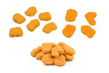 Nuggets isolated on a white background.