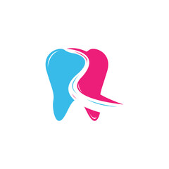 Tooth dental office or clinics logo template