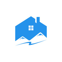 Mountain house logo vector