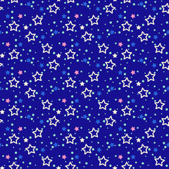 starry kids pattern night sky. nice design for wrapping paper, textile, wallpaper