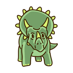 Hand drawn dinosaur cartoon character illustration Animal.