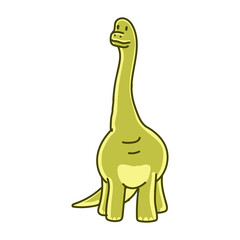 Hand drawn dinosaur cartoon character illustration Animal.