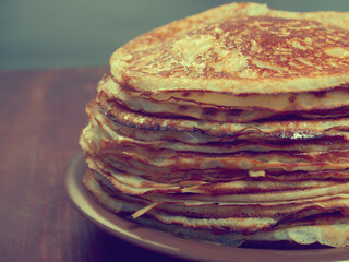 stack of pancakes - russian traditional food