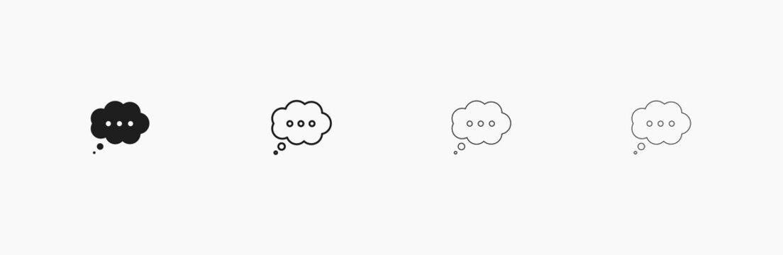 Messaging linear symbol. Sms icon for dialog and coversation vector