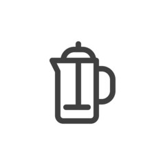 French press line icon