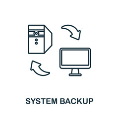 System Backup icon. Line element from technology collection. Linear System Backup icon sign for web design, infographics and more.