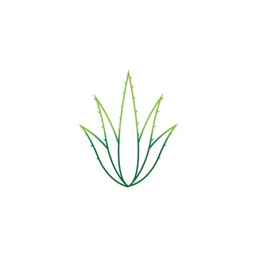 recommend clip art: Aloe vera logo vector ilustration template