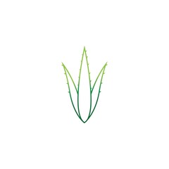 Aloe vera logo vector ilustration template
