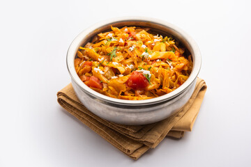 Cabbage curry or patta gobi sabzi