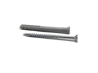 Self-tapping screw with dowel.