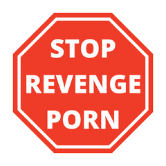 Stop revenge porn sign icon