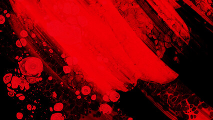 Black red ink brush stroke background. Vector illustration.