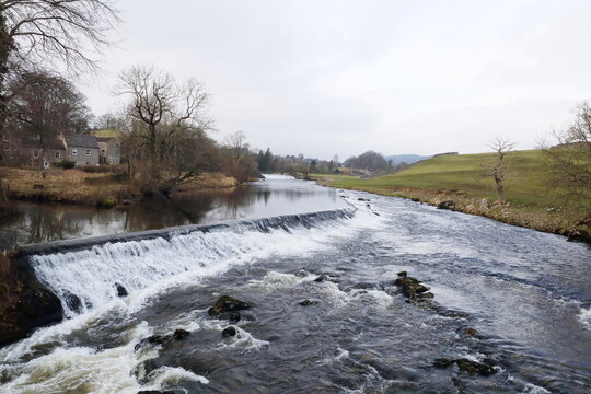 The River Wharfe at Grassington in the Yorkshire Dales National Park in February.