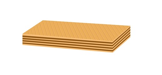 Waffle. Dessert. Sweets. Vector illustration