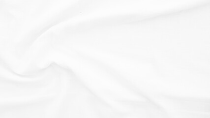 Plakat Organic Fabric cotton backdrop White linen canvas crumpled natural cotton fabric Natural handmade linen top view background organic Eco textiles White Fabric linen texture