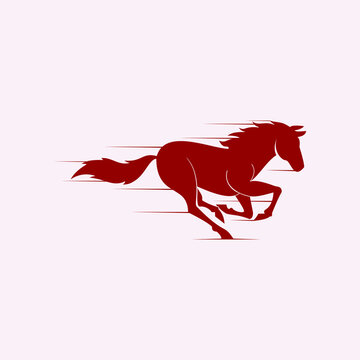 Animal vector running horse silhouette stallion element