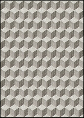 Arrangement of geometric figures of stone material