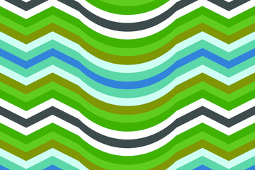 background of colorful lines in a semicircle and zigzag