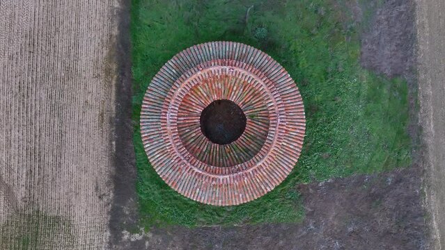 Dovecote in Villamayor de Campos. Farmland. Zamora, Castilla y Leon, Spain, Europe