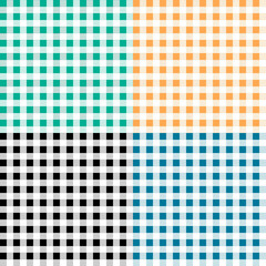 Seamless Colorful Checkered Flannel patterns of square for background.