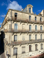 Immeuble ancien du quartier de l'Ecusson à Montpellier, Occitanie