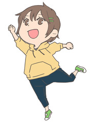 ジャンプする女の子