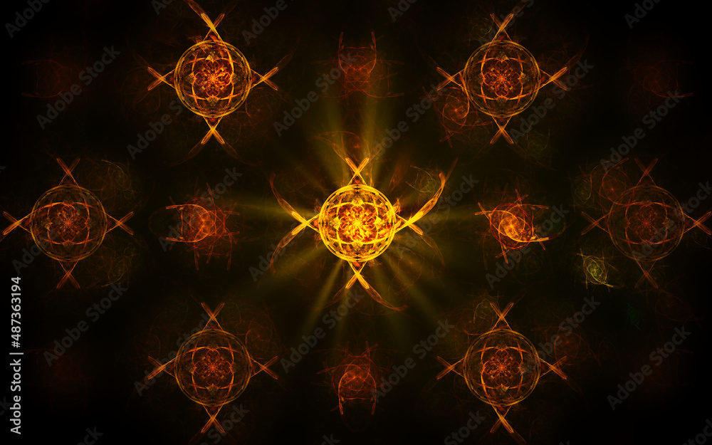 Aufkleber digital illustration abstract image generated fractal background image wallpaper pattern of various 