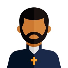 Pastor character icon illustration