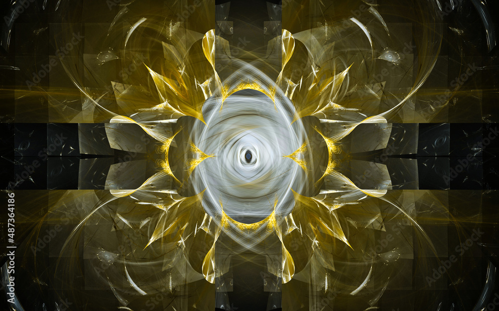 Aufkleber digital illustration abstract image generated fractal background image wallpaper pattern of various 