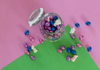 A jar full of Easter eggs