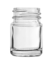 Glass bottle balm jar (with clipping path) isolated on white background