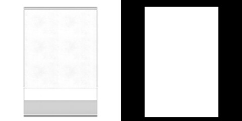 3D rendering illustration of a table tent template