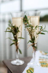 wedding glasses for wine and champagne