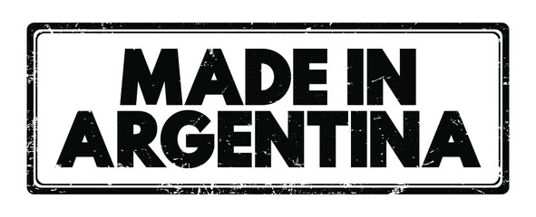 Fototapeta premium Made in Argentina text emblem stamp, concept background