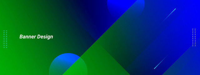 Abstract green and blue geometric colorful pattern attractive design background