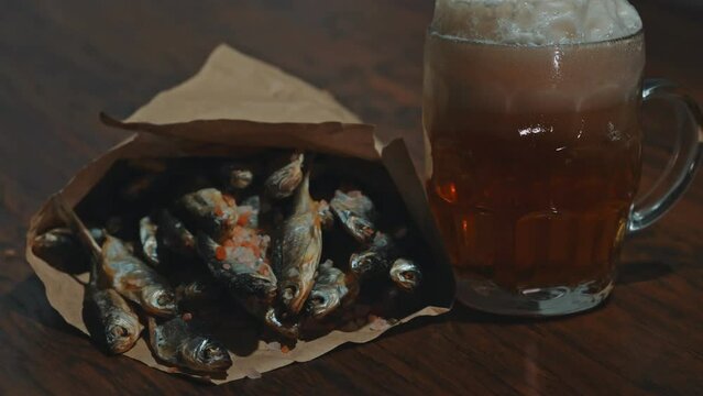 Sun dried fish and cold beer.