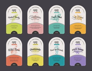 Cosmetic cream label for container package design