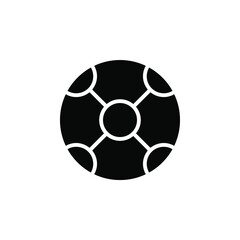 Sport, Ball, Game Solid Icon Vector Illustration Logo Template. Suitable For Many Purposes.