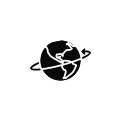 World, Earth, Global Solid Icon Vector Illustration Logo Template. Suitable For Many Purposes.
