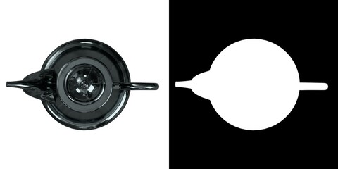 3D rendering illustration of a teapot
