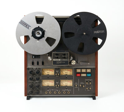 reel tape recorder TEAC A-3340S on white background