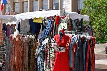 Poissy, France - july 19 2020 : sunday market