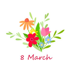 Bright bouquet of flowers. Holiday on March 8th