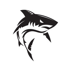 abstract simple shark logo vector