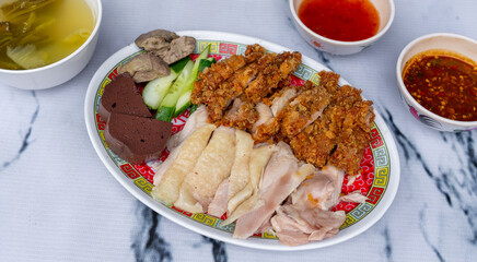 Mixed Thai & Chinese Rice and Soup Dishes 