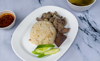 Mixed Thai & Chinese Rice and Soup Dishes 