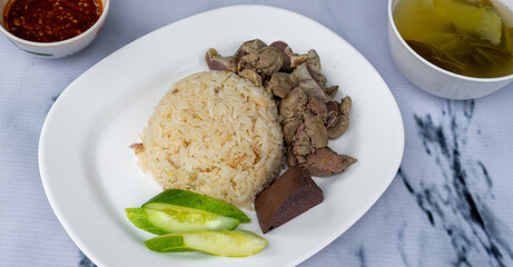 Mixed Thai & Chinese Rice and Soup Dishes 