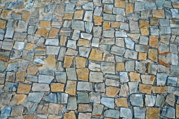 Mosaic on sidewalk, Barra da Tijuca Beach, Rio